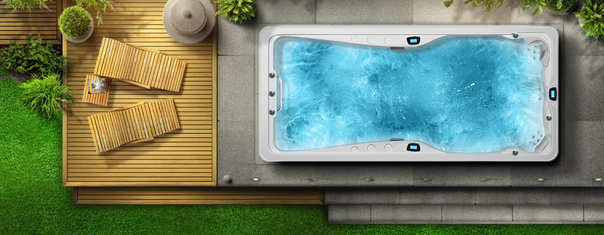 Swim Spa Mollus XXL Canadian Spa — długi tor i głęboka strefa relaksu