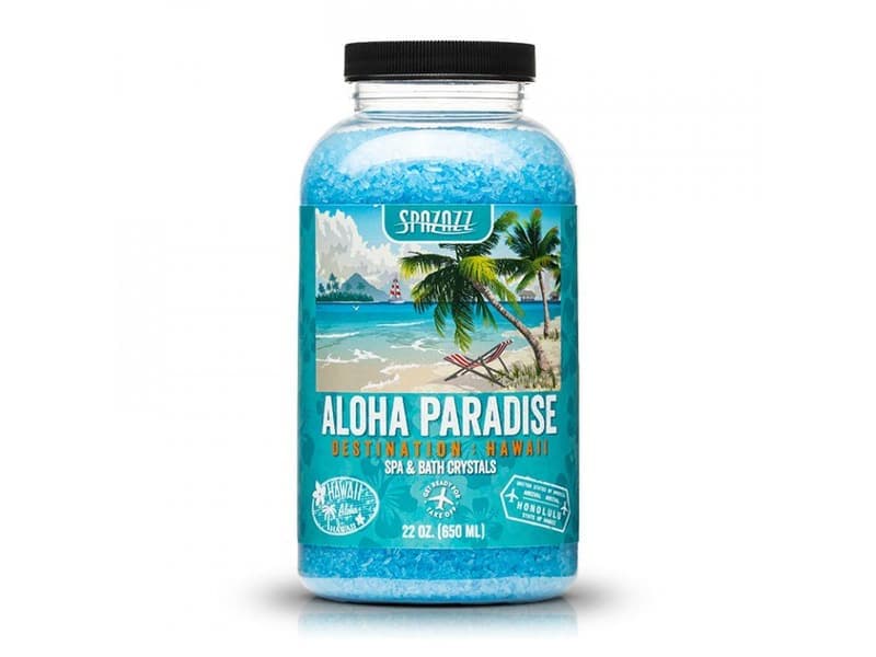 Spazazz Hawaii „Aloha Paradise” — kryształy do wanny SPA, 650 ml — opakowanie