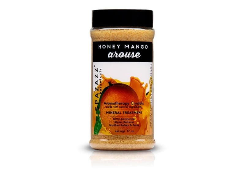 Spazazz Honey Mango „Arouse” — kryształy do wanny SPA, 482 g — opakowanie