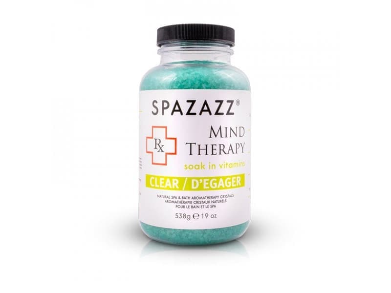 Spazazz Mind Therapy „Clear” — kryształy do wanny SPA, 538 g — opakowanie