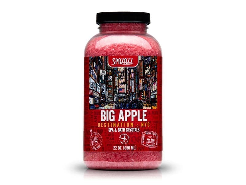 Spazazz NYC „Big Apple” — kryształy do wanny SPA, 650 ml — opakowanie