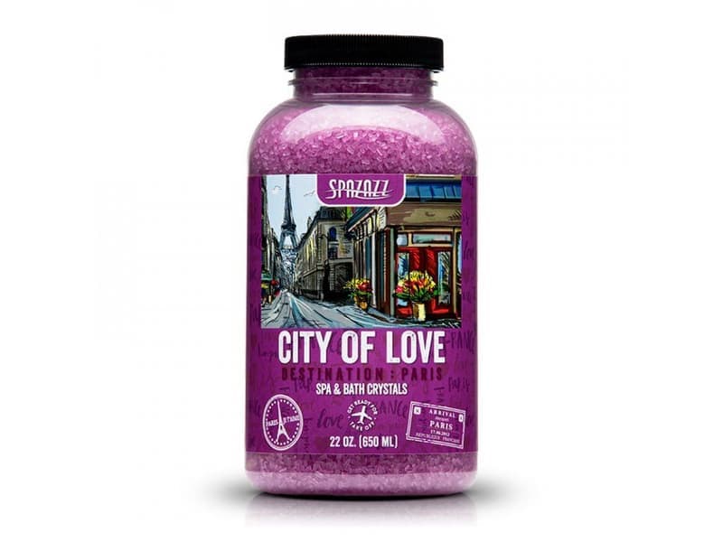 Spazazz Paris „City of Love” — kryształy do wanny SPA, 650 ml — opakowanie