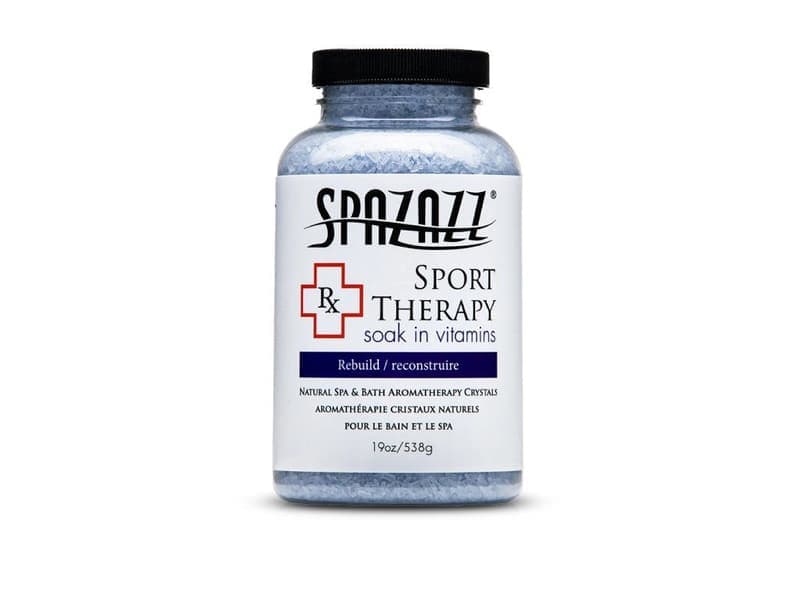 Spazazz Sport Therapy „Rebuild” — kryształy do wanny SPA, 538 g — opakowanie