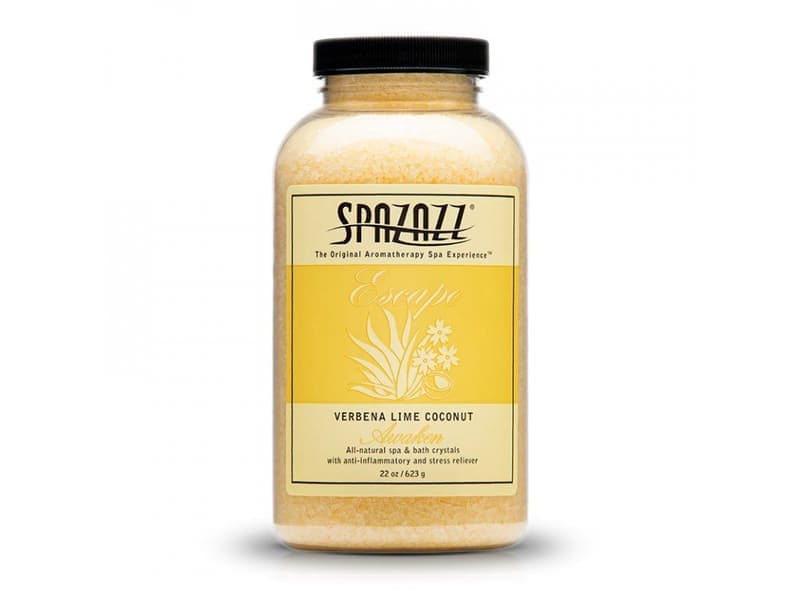 Spazazz Verbena Lime Coconut „Awaken” — kryształy do wanny SPA, 623 g — opakowanie