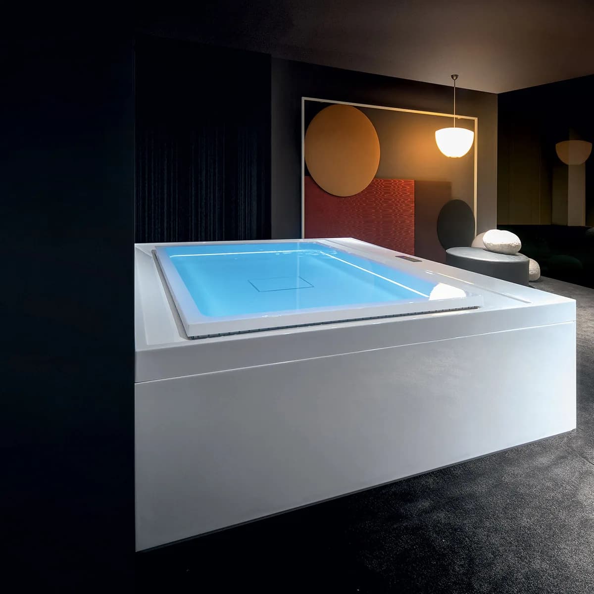 Treesse Fusion Active 230 — wnętrze salonu, zabudowa w jasnym panelu