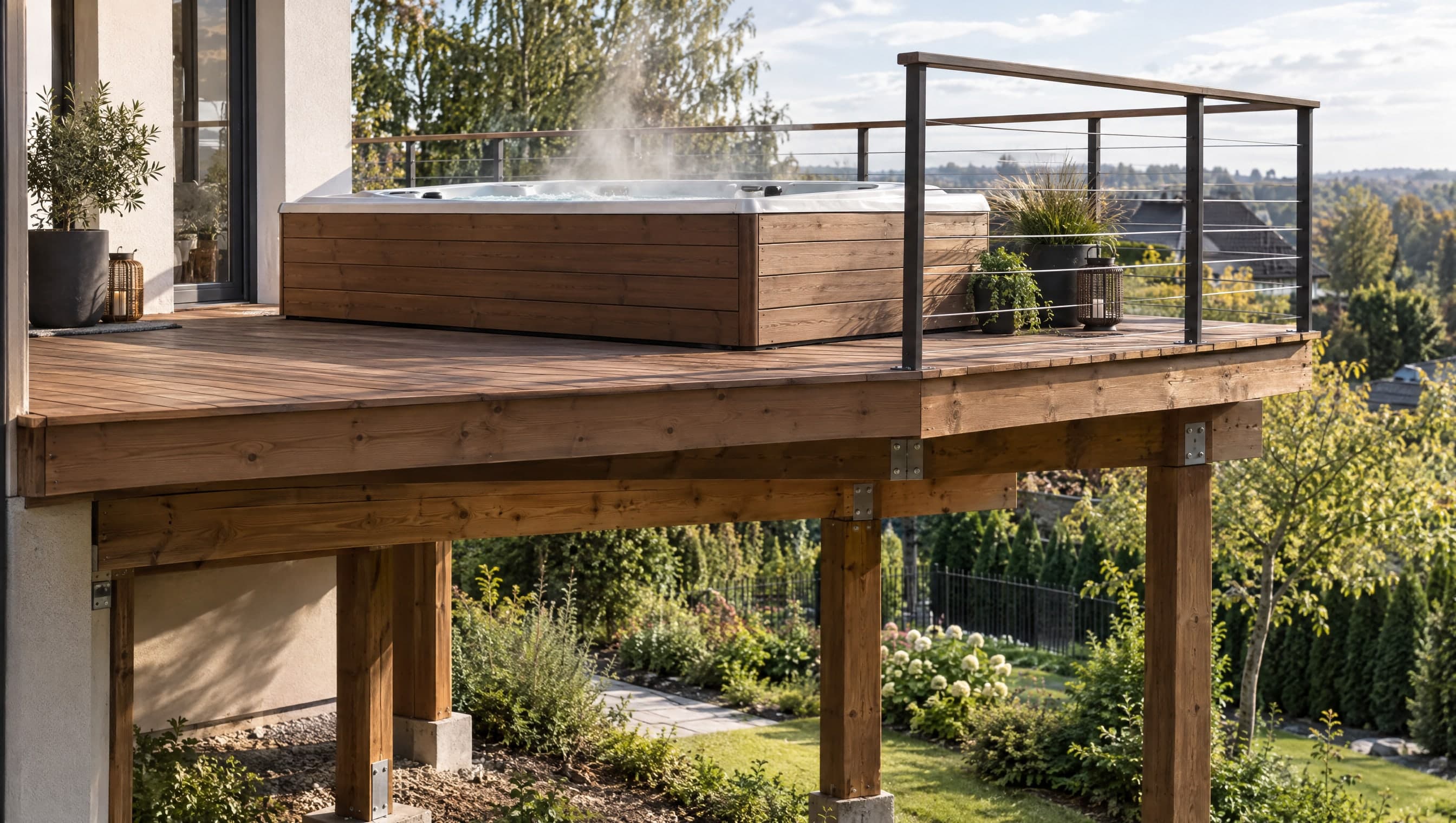 Jacuzzi na tarasie — czy taras to wytrzyma